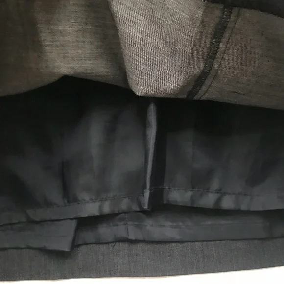 Ann Taylor LOFT gray lined skirt 8 - Picture 6 of 8